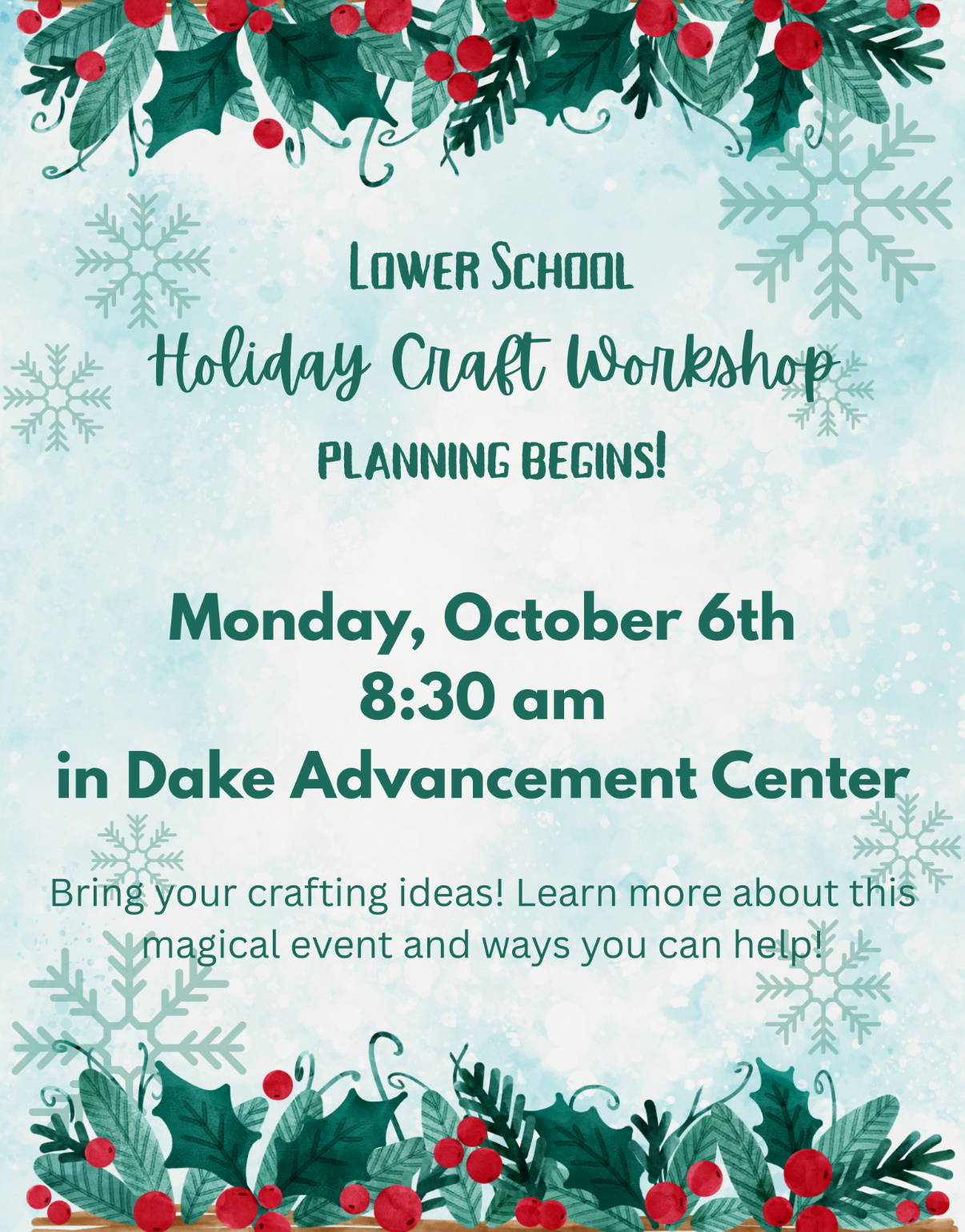 Featured image for “LS Holiday Craft WorkShop Planning Begins!”